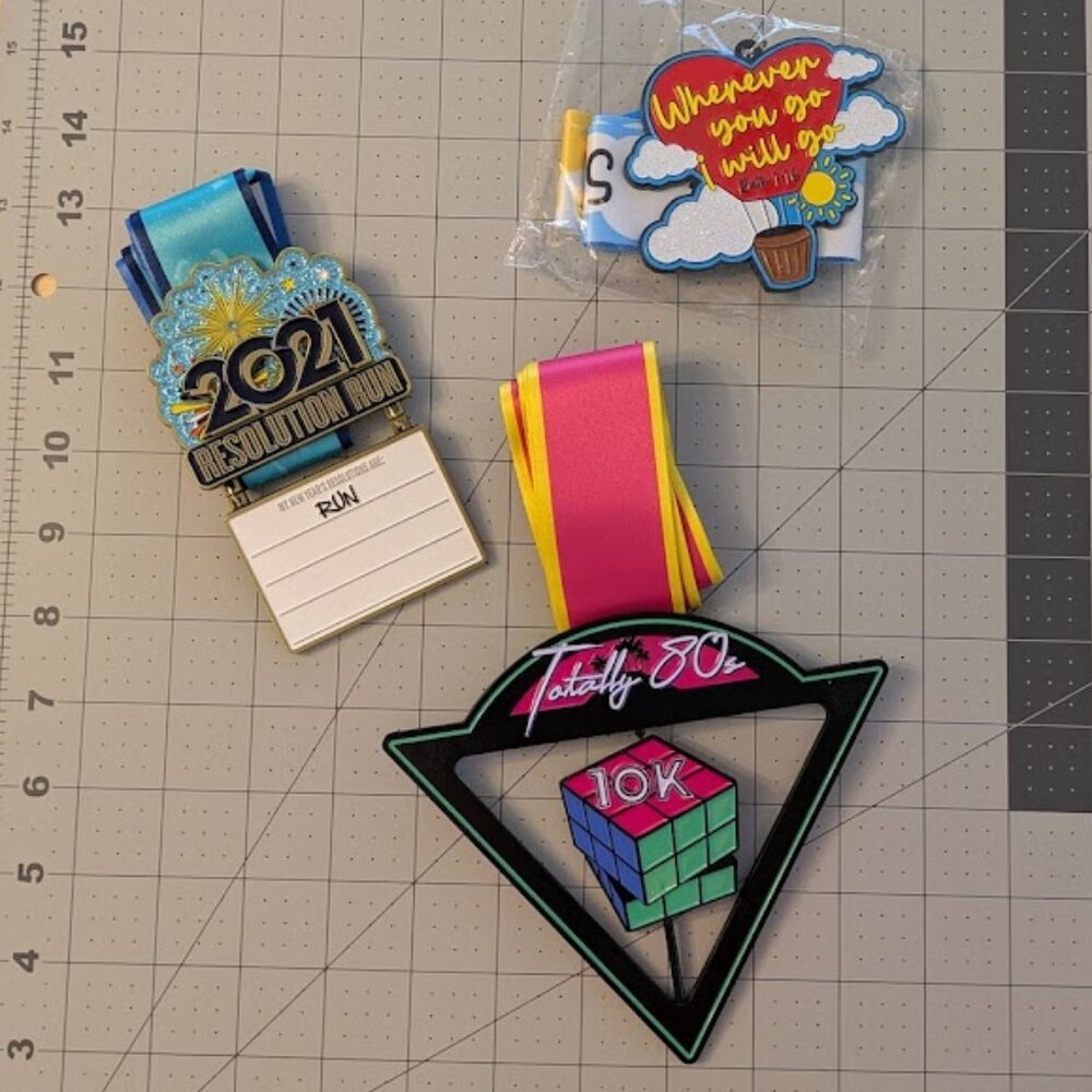 ** NO LONGER AVAILABLE **  SET of THREE Virtual Race Medals